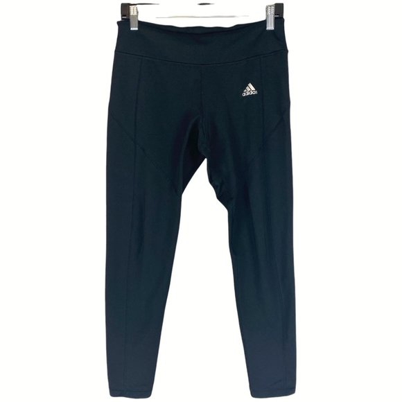 5/$25 Adidas ClimaWarm Black Cropped Legging Size M - Picture 1 of 12
